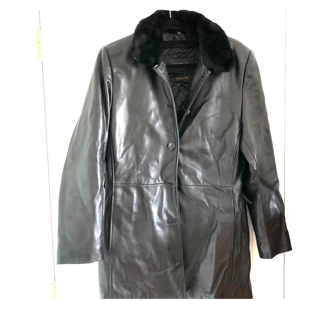 Leather Coat Size L Thinsulate